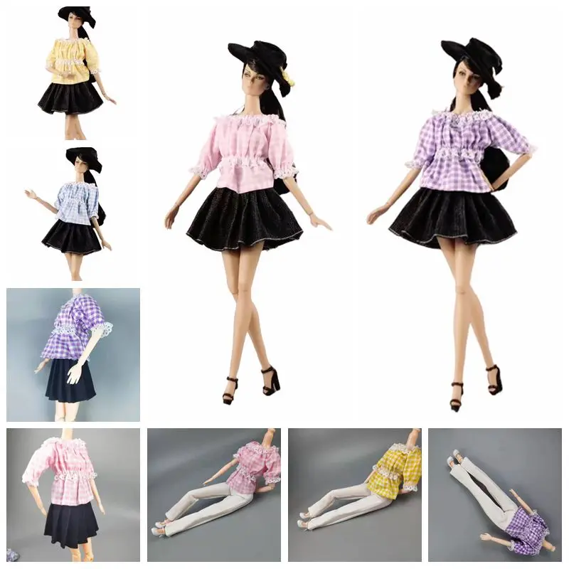 11.5" Doll Clothes Set for Barbie Doll Outfits Short Puff Sleeve Plaided Shirt Top Skirt Pants 1/6 BJD Dolls Accessories Kid Toy
11.5" Doll Clothes Set for Barbie Doll Outfits Short Puff Sleeve Plaided Shirt Top Skirt Pants 1/6 BJD Dolls Accessories Kid Toy