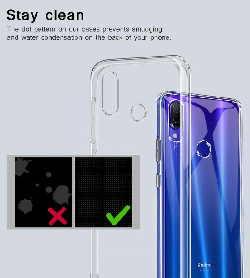 Candy Black Red Blue Clear Transparent TPU Case For Xiaomi Redmi Note 8 Pro 8A 7A 6 S2 7 Cover K20 Go 5 Plus | Мобильные телефоны и