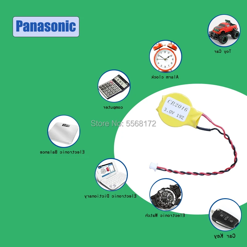 Литиевая батарея для материнской платы ноутбука 2 шт./лот Panasonic CR2016 2016 с линейным