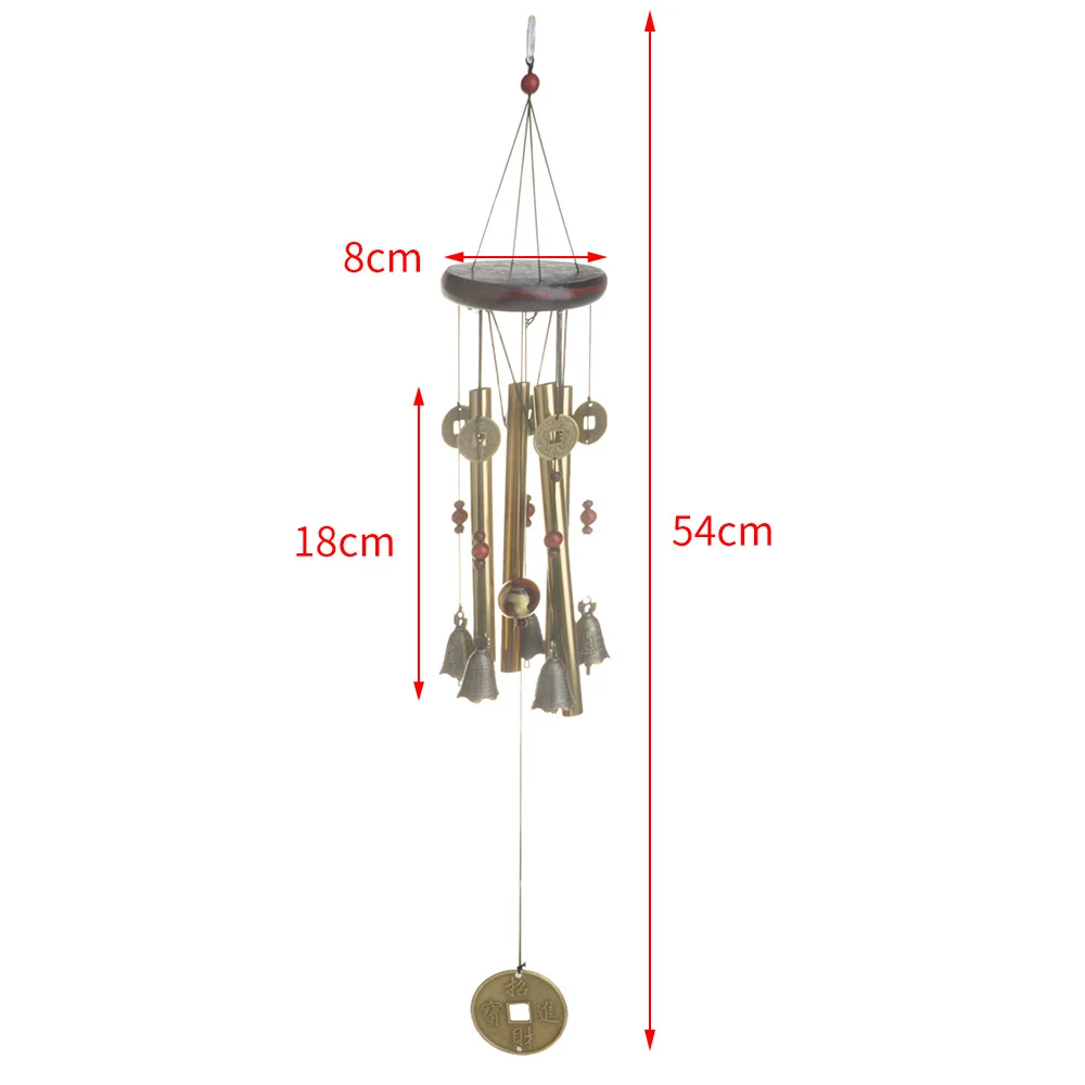Chinese traditional wind chimes 4 tubes and 5 bells for the courtyard's bronze decoration sound crisp and sweet
Chinese traditional wind chimes 4 tubes and 5 bells for the courtyard's bronze decoration sound crisp and sweet