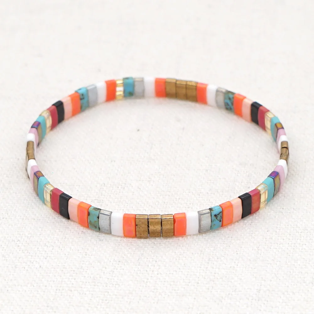 Go2Boho Boho Summer Miyuki Bracelet Real Japan Tila Glass Beads Bracelets For Women Handmade Friends Gift Pulseras Jewellery | Украшения и