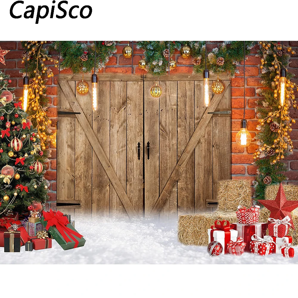 Capisco Christmas Red Brick Wall Photography Backdrops Vintage Wooden Door Snow Tree Gifts Background Photo Studio Booth Props
Capisco Christmas Red Brick Wall Photography Backdrops Vintage Wooden Door Snow Tree Gifts Background Photo Studio Booth Props