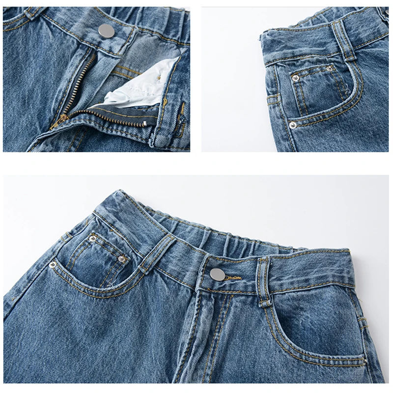 Women's High Waist Jeans Oversized Full Length Mom Jeans Blue Denim Streetwear Casual Wide Leg Pants Baggy Female Denim Trousers
Women's High Waist Jeans Oversized Full Length Mom Jeans Blue Denim Streetwear Casual Wide Leg Pants Baggy Female Denim Trousers