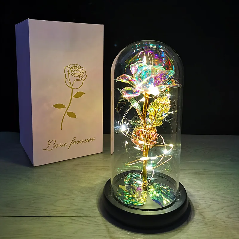 2021 LED Enchanted Galaxy Rose Eternal 24K Gold Foil Flower With Fairy String Lights In Dome For Christmas Valentine's Day Gift
2021 LED Enchanted Galaxy Rose Eternal 24K Gold Foil Flower With Fairy String Lights In Dome For Christmas Valentine's Day Gift