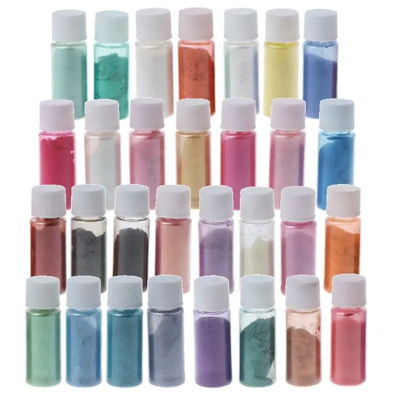 30 Color Pearlescent Mica Powder Epoxy Resin Colorant Dye Pearl Pigment Natural Mica Mineral Powder Resin Jewelry Making P9YF
30 Color Pearlescent Mica Powder Epoxy Resin Colorant Dye Pearl Pigment Natural Mica Mineral Powder Resin Jewelry Making P9YF