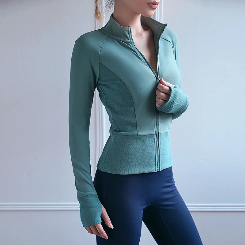 2021 New Spring Summer Running Sports Fitness Top Women's Quick Dry Breathable Standing Collar Long Sleeve Zipper Yoga Jacket
2021 New Spring Summer Running Sports Fitness Top Women's Quick Dry Breathable Standing Collar Long Sleeve Zipper Yoga Jacket
