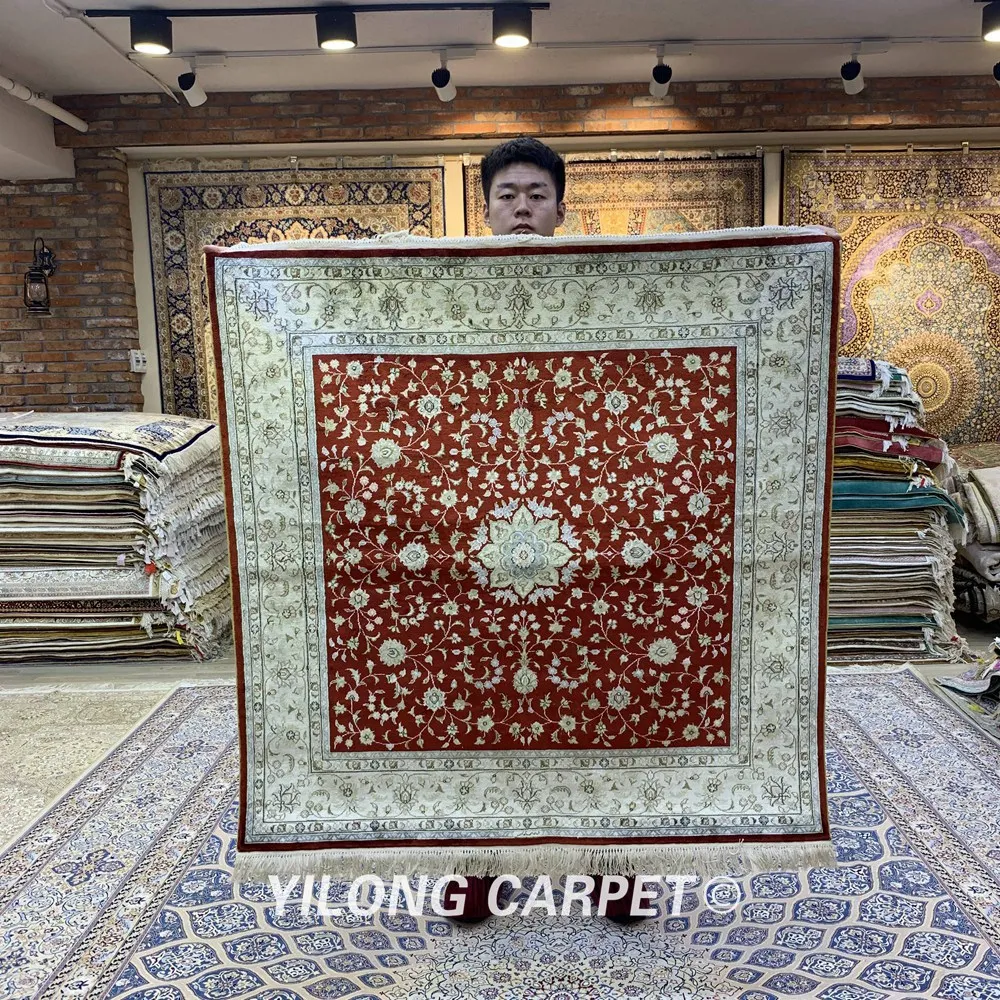 YILONG 4 "x 4" ручной работы цветочные шелковые ковры ручной работы узлом большой квадратный ковер (YXR351B)
YILONG 4 "x 4" ручной работы цветочные шелковые ковры ручной работы узлом большой квадратный ковер (YXR351B)