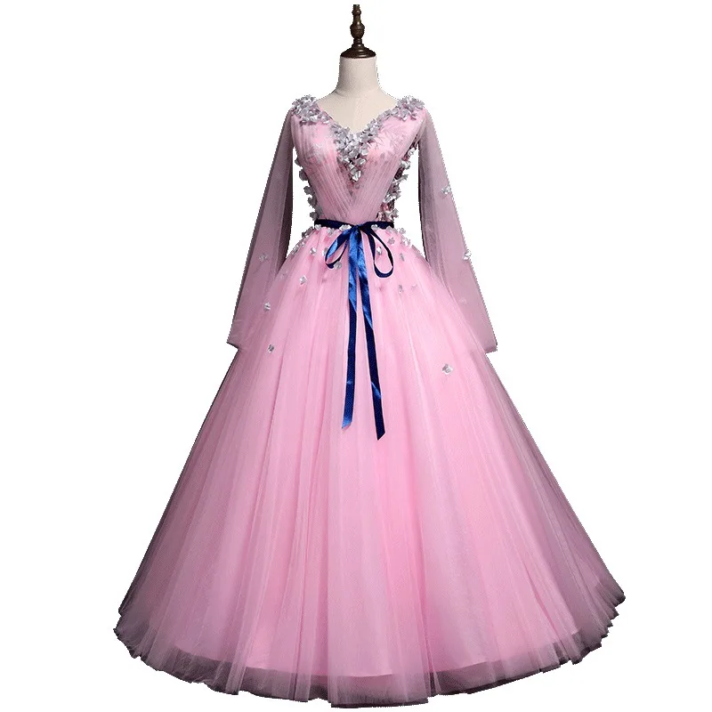 Long Sleeve Lace Quinceanera Dresses Ball Gown 15 Sweet 16 Puffy V Neck Quinceanera Gown Prom Dresses for 15 Years
Long Sleeve Lace Quinceanera Dresses Ball Gown 15 Sweet 16 Puffy V Neck Quinceanera Gown Prom Dresses for 15 Years