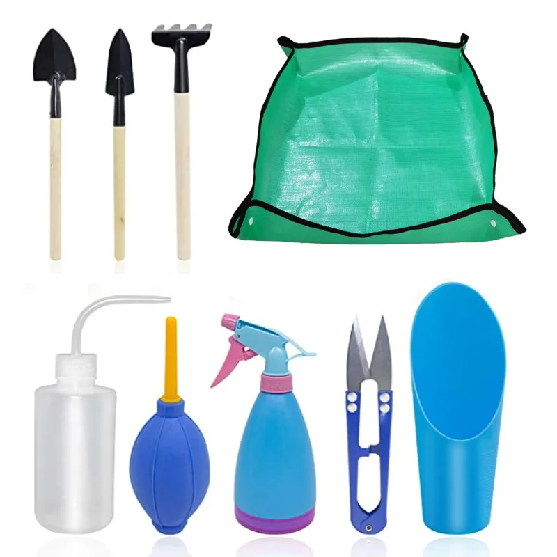 9pcs Succulent Plants Garden Tools Set Multifunction Mini Garden Hand Tools Set for Indoor Miniature Gardening Plant
9pcs Succulent Plants Garden Tools Set Multifunction Mini Garden Hand Tools Set for Indoor Miniature Gardening Plant