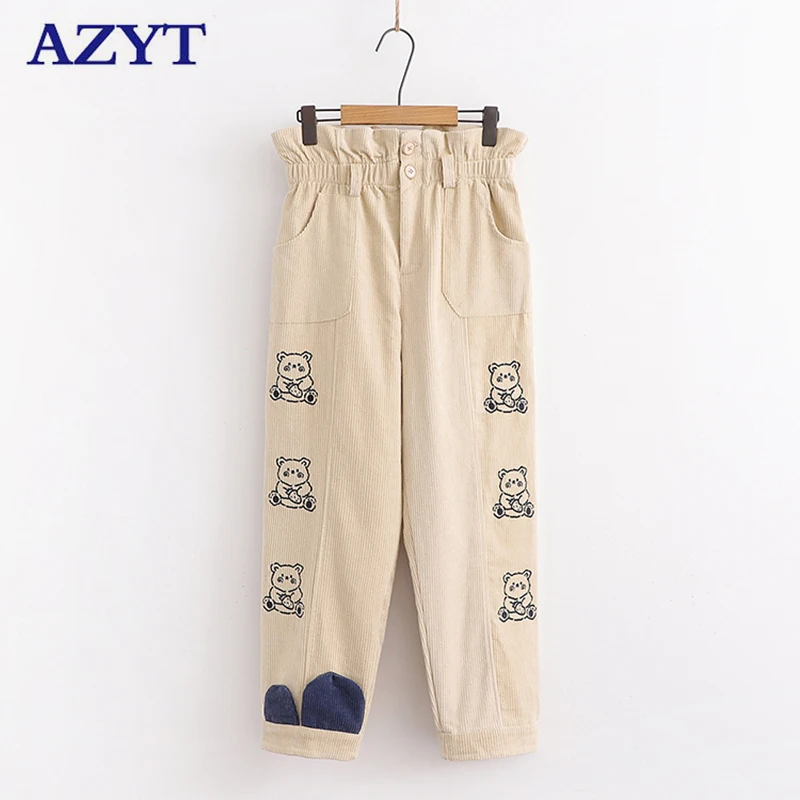 AZYT Autumn Winter High Waist Women Straight Pants Cartoon Embroidery Casual Female Trousers 2021 Loose Corduroy Woman Pants
AZYT Autumn Winter High Waist Women Straight Pants Cartoon Embroidery Casual Female Trousers 2021 Loose Corduroy Woman Pants