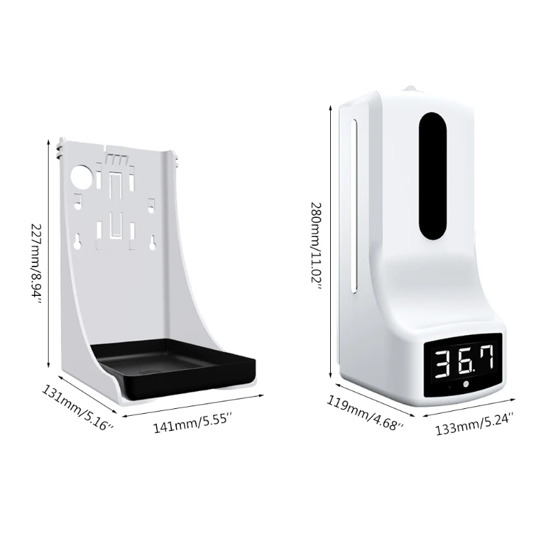 Automatic Induction Soap Dispenser Wall-mounted Thermometer Disinfection Spray Touchless Hand Sanitizer Non-Touch
Automatic Induction Soap Dispenser Wall-mounted Thermometer Disinfection Spray Touchless Hand Sanitizer Non-Touch