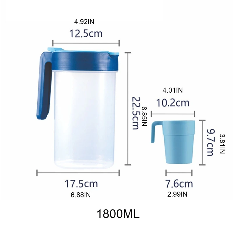 5 Pcs Thickened Home Water Pitcher with Handle 1800ml Ice Guard Tea Pot Kettle Jug Durable Bar Curling Cold Beverages Juice hot
5 Pcs Thickened Home Water Pitcher with Handle 1800ml Ice Guard Tea Pot Kettle Jug Durable Bar Curling Cold Beverages Juice hot