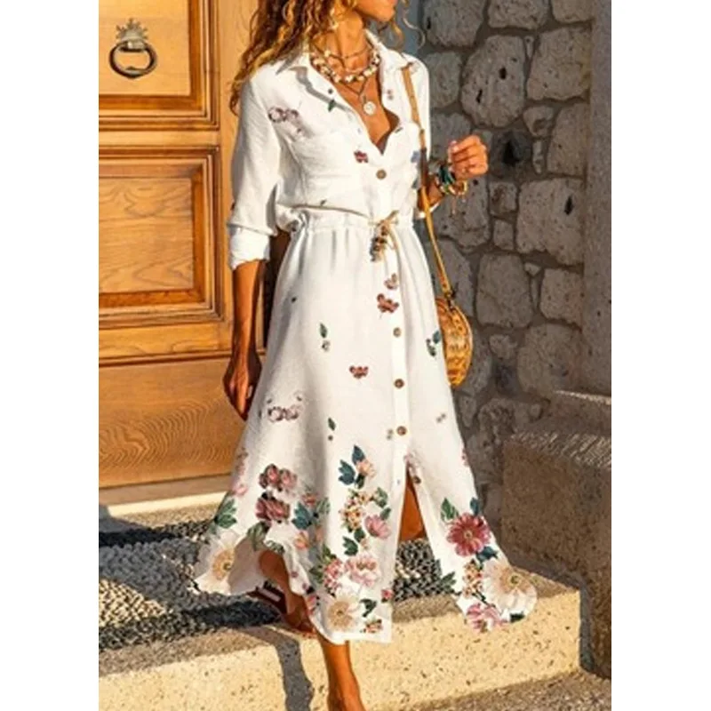 Платье-макси с V-образным вырезом и длинным рукавом, в стиле ретро
Платье-макси с V-образным вырезом и длинным рукавом, в стиле ретро