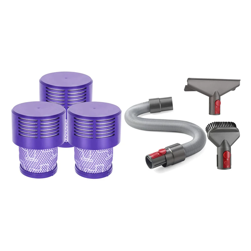 3 Pack HEPA Replacement V10 Filters with Replacement Attachment Accessories (Extension Hose+Mattress Tool+Stiff Brush)
3 Pack HEPA Replacement V10 Filters with Replacement Attachment Accessories (Extension Hose+Mattress Tool+Stiff Brush)