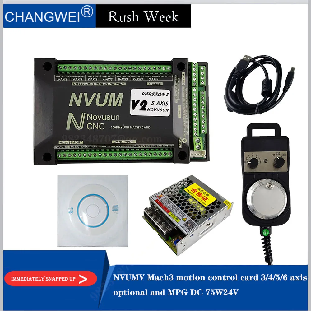 ЧПУ комплект двигатель гравировальной машины контроллер NVUMV2.1 200 кГц USB Mach3 motion контрольная карта 3/4/5/6 оси дополнительно и MPG DC 75W24V
ЧПУ комплект двигатель гравировальной машины контроллер NVUMV2.1 200 кГц USB Mach3 motion контрольная карта 3/4/5/6 оси дополнительно и MPG DC 75W24V