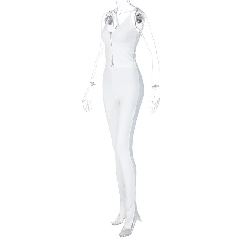 Cutubly V-Neck Tracksuits Solid Two Piece Set Zip Up Top and Split Pants Set Suit Women Sexy Club Outfits 2020 Summer Fashion
Cutubly V-Neck Tracksuits Solid Two Piece Set Zip Up Top and Split Pants Set Suit Women Sexy Club Outfits 2020 Summer Fashion