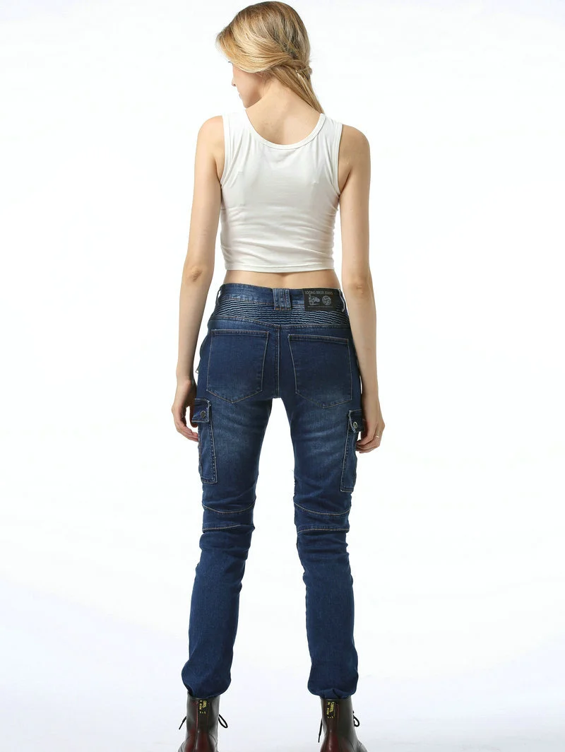 Loong Biker Female Motorcycle Riding Pants Moto Sports Knight Protective Jeans Fashion Girls' Locomotive Leisure Trousers Blue
Loong Biker Female Motorcycle Riding Pants Moto Sports Knight Protective Jeans Fashion Girls' Locomotive Leisure Trousers Blue