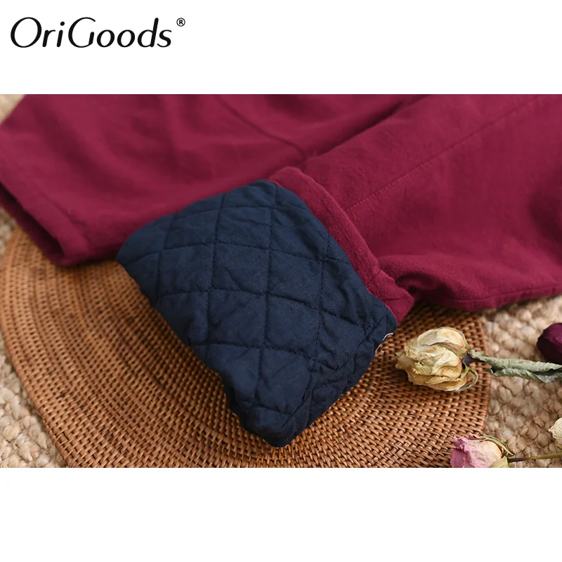 OriGoods Cotton Quilted Warm Pants Women Thick Autumn Winter Pants 2019 New Elastic waist Vintage Chinese style Pants C285
OriGoods Cotton Quilted Warm Pants Women Thick Autumn Winter Pants 2019 New Elastic waist Vintage Chinese style Pants C285