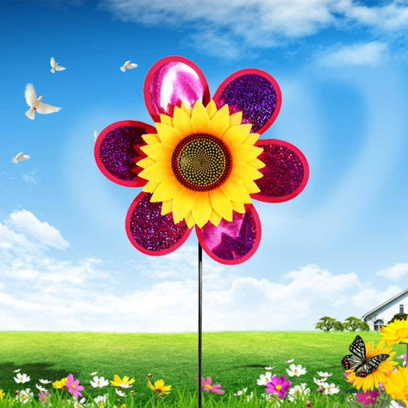 Hot Selling 3D Sunflower Wind Spinners Colorful Pinwheels Windmill Party Pinwheel Wind Spinner for Garden Lawn Patio
Hot Selling 3D Sunflower Wind Spinners Colorful Pinwheels Windmill Party Pinwheel Wind Spinner for Garden Lawn Patio