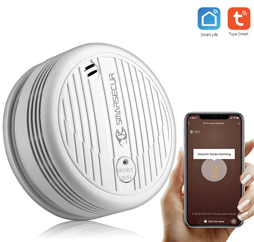 Детектор дыма с Wi-Fi, высокочувствительный датчик дыма для smart Life, питание от приложения Tuya
Детектор дыма с Wi-Fi, высокочувствительный датчик дыма для smart Life, питание от приложения Tuya