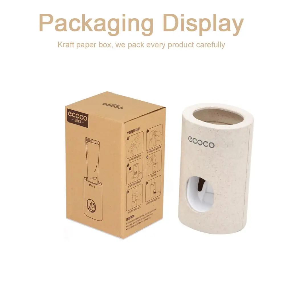 QIFU Automatic Toothpaste Dispenser Dust-Proof Toothbrush Holder Wheat Straw Wall Mounted Home Squeezer Bathroom Accessories
QIFU Automatic Toothpaste Dispenser Dust-Proof Toothbrush Holder Wheat Straw Wall Mounted Home Squeezer Bathroom Accessories