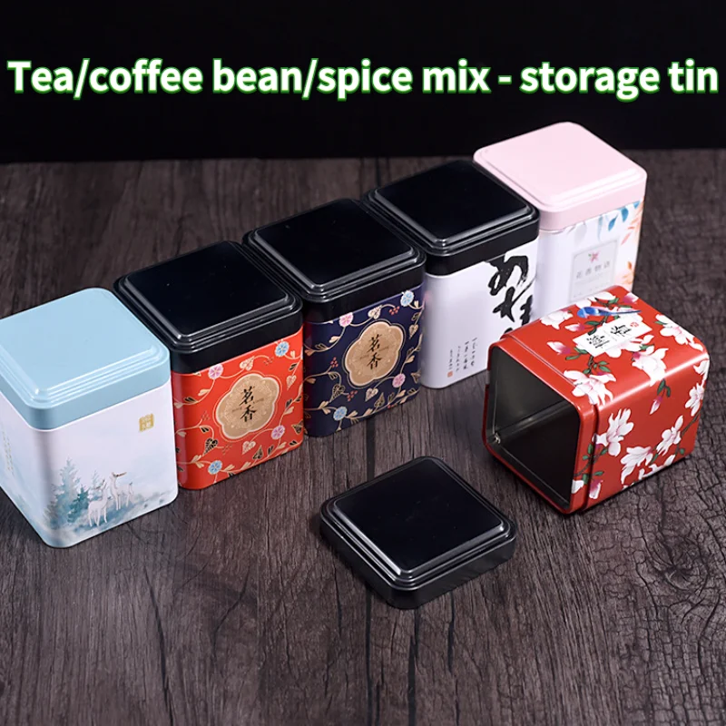 Square Coffee Beans Jar Tea Tinplate Box Cans with lid Damp-proof Small Cans Candy Nuts Scented Storage Box Gift Wrapping Box
Square Coffee Beans Jar Tea Tinplate Box Cans with lid Damp-proof Small Cans Candy Nuts Scented Storage Box Gift Wrapping Box