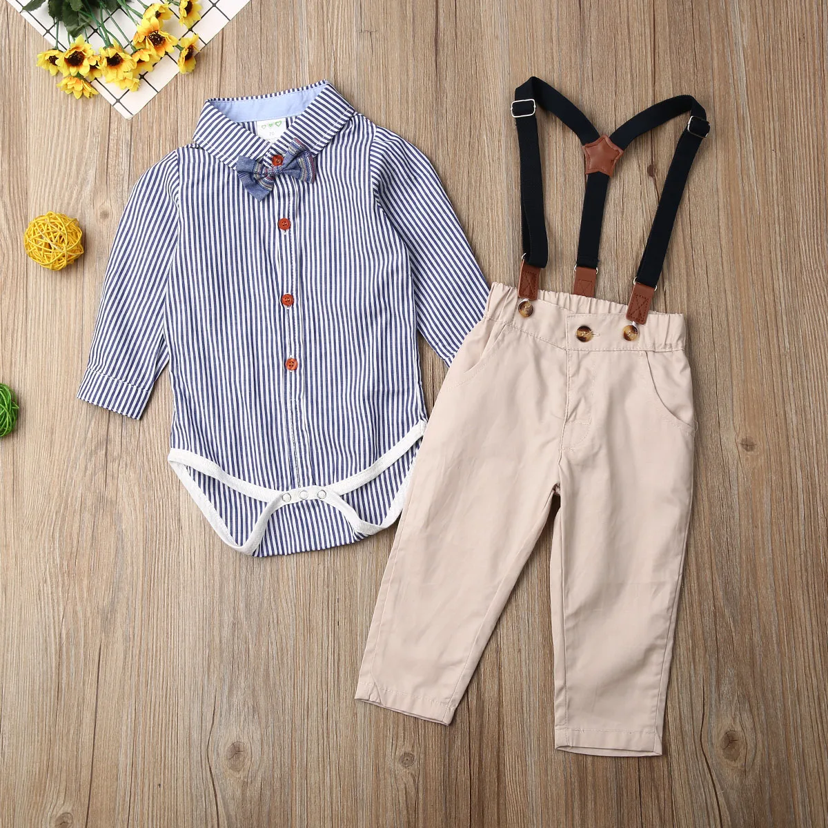 Top Baby Kids Boys 6M-24M Infant Romper Jumpsuit Cotton Outfit Set NEW