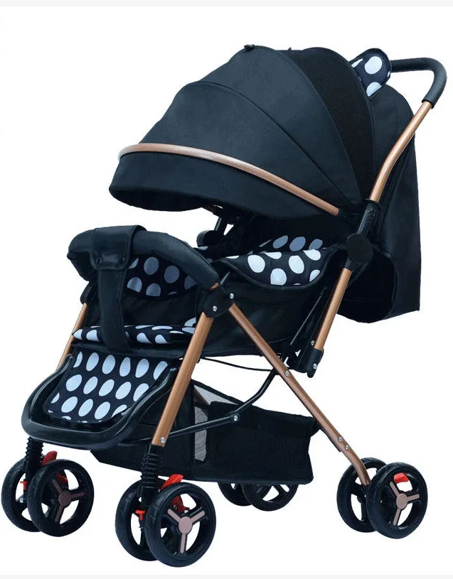 

Lightweight Sitting and Lying Four-wheeled Umbrella Cart Folding Two-way Baby Child Stroller Stroller