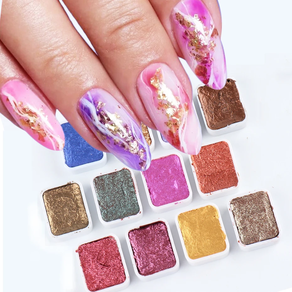 6/12pcs Solid Pearl Shimmer Watercolor Paints Nail Powder For Painting Smudge Blooming Flower Gradient Nail Art Pigment GL1838-2
6/12pcs Solid Pearl Shimmer Watercolor Paints Nail Powder For Painting Smudge Blooming Flower Gradient Nail Art Pigment GL1838-2