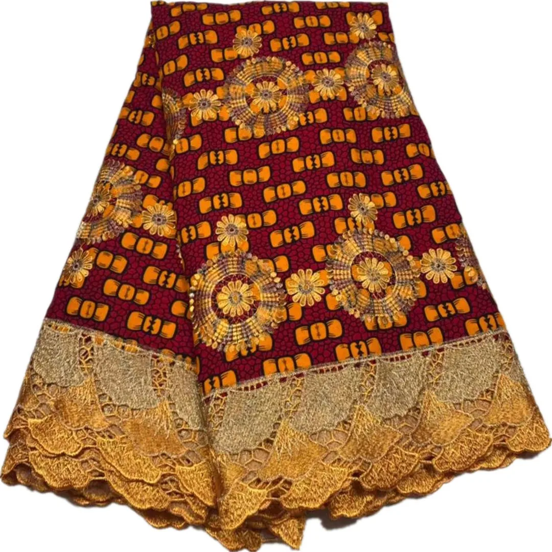 African Top Fashion Ankara Luxurious Design Printing Wax 100% Cotton Nigeria Guipure Lace Fabric Best Embroidery For Women Party
African Top Fashion Ankara Luxurious Design Printing Wax 100% Cotton Nigeria Guipure Lace Fabric Best Embroidery For Women Party