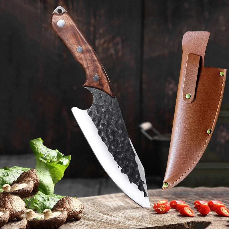 Hand Forged 7" Sharp Boning Knives Fishing Cutter Meat Bone Slaughter Cleaver Outdoor Cooking Butcher Chef's Knife
Hand Forged 7" Sharp Boning Knives Fishing Cutter Meat Bone Slaughter Cleaver Outdoor Cooking Butcher Chef's Knife
