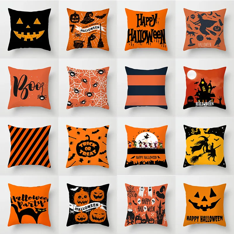 Halloween Pumpkin Printing Pillowcase Peach skin Soft Sofa Throw Pillows Cushion Cover Pillowslip for Halloween Home Decoration
Halloween Pumpkin Printing Pillowcase Peach skin Soft Sofa Throw Pillows Cushion Cover Pillowslip for Halloween Home Decoration