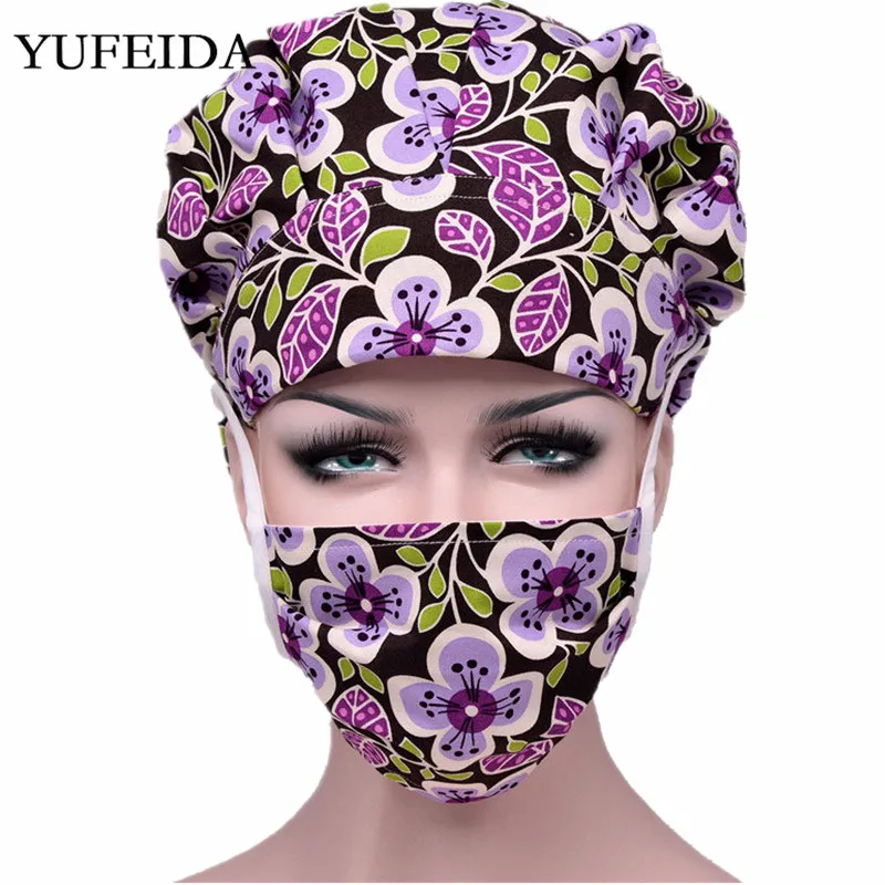 Breathable Scrub Cap Women Working Caps Printing Cotton Reuseable Unisex Kitchen Cooking Hats Sweatband Bouffant Hat Head Wear
Breathable Scrub Cap Women Working Caps Printing Cotton Reuseable Unisex Kitchen Cooking Hats Sweatband Bouffant Hat Head Wear
