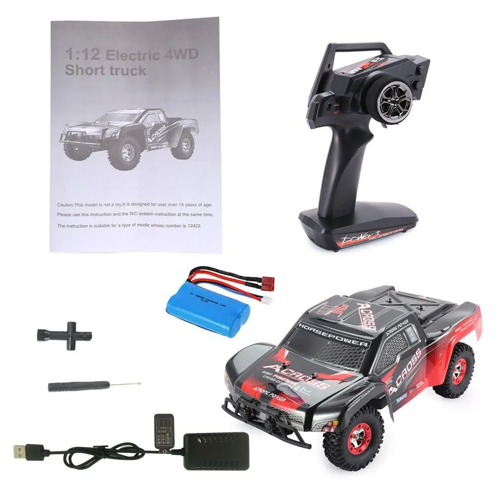 

Wltoys Buggy Vehicle12423 1/12 2.4G 4WD High speed Electric Brushed Short Course Off-Road RTR RC Car with LED Light