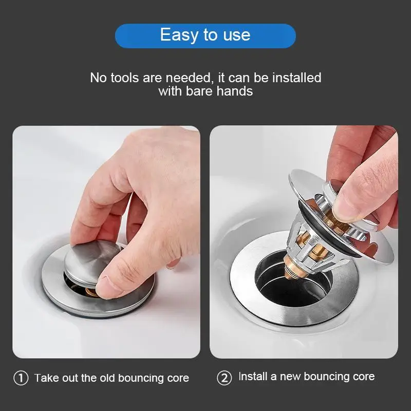 Universal Drain Filter Bullet Core Push Type Stainless Steel Deodorant Plug Bathroom Basin Sink Pop Up Drain Stopper Bathroom
Universal Drain Filter Bullet Core Push Type Stainless Steel Deodorant Plug Bathroom Basin Sink Pop Up Drain Stopper Bathroom
