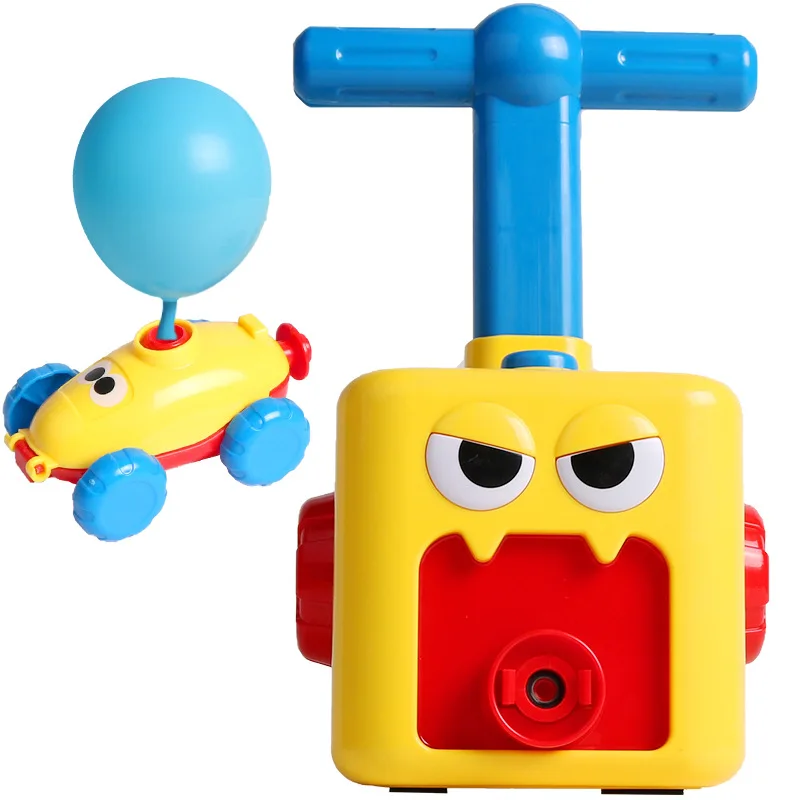 Two-in-one New Power Balloon Car Toy Inertial Power Balloon Launcher Education Science Experiment Puzzle Fun Toys for Children
