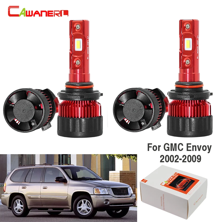 Cawanerl For GMC Envoy 2002-2009 Car LED Headlight Lamp High Beam + Low Beam 60W White 6000K 9000LM 12V 4 Pieces 
Cawanerl For GMC Envoy 2002-2009 Car LED Headlight Lamp High Beam + Low Beam 60W White 6000K 9000LM 12V 4 Pieces