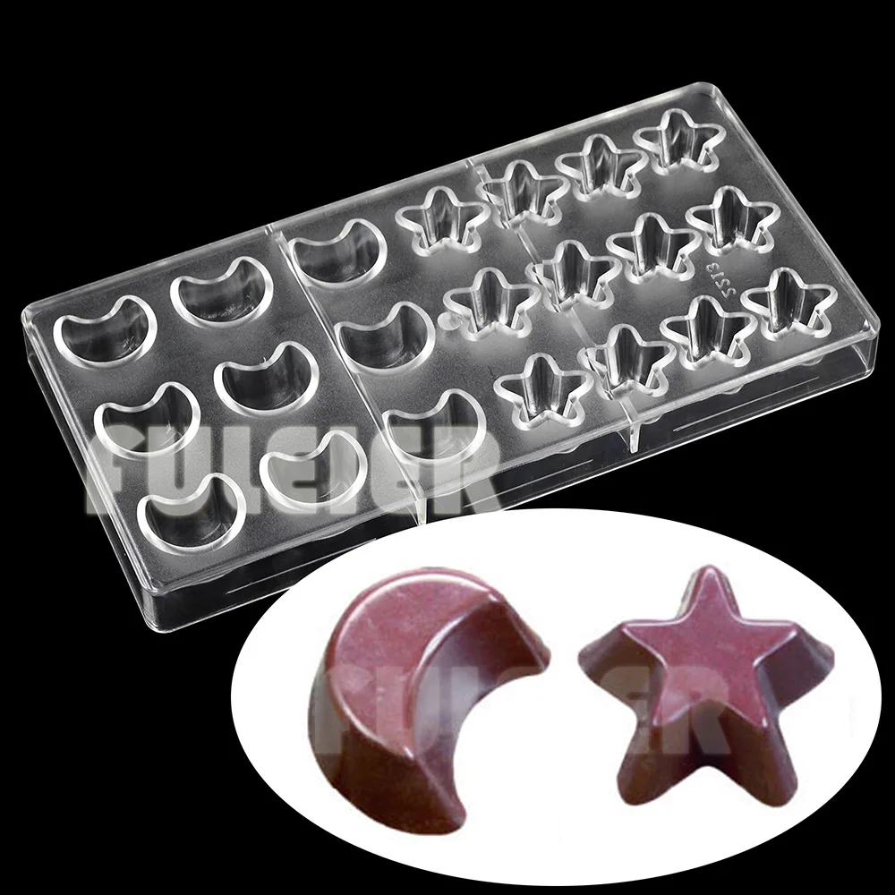 Форма для шоколада в форме звезды и Луны, форма из поликарбоната для праздничного торта Рамадана, конфет, форма для выпечки, инструмент для к...
Форма для шоколада в форме звезды и Луны, форма из поликарбоната для праздничного торта Рамадана, конфет, форма для выпечки, инструмент для к...