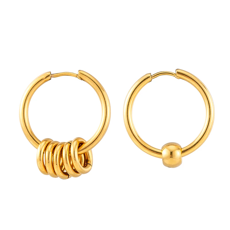 Punk Hoop Earrings Fashion Stainless Steel Gold Color Hip-Hop Asymmetric Round Ear Stub Jewelry For Women Men Couple Gift
Punk Hoop Earrings Fashion Stainless Steel Gold Color Hip-Hop Asymmetric Round Ear Stub Jewelry For Women Men Couple Gift