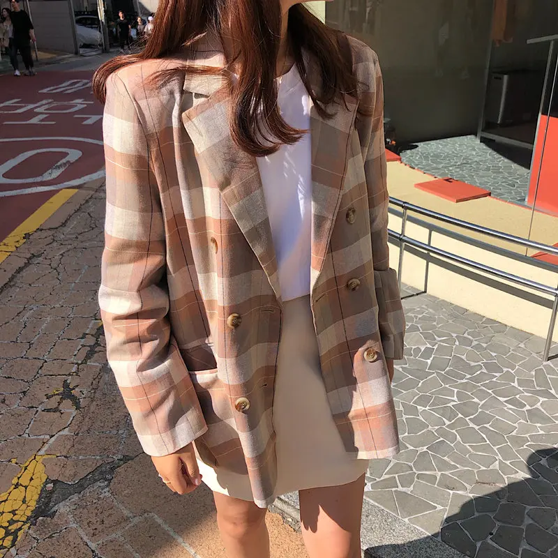HziriP 2020 New Autumn Plaid Color-Hit Work Wear Formal All Match Blazers Loose Elegant Office Lady Tops Casual Women Coats
HziriP 2020 New Autumn Plaid Color-Hit Work Wear Formal All Match Blazers Loose Elegant Office Lady Tops Casual Women Coats
