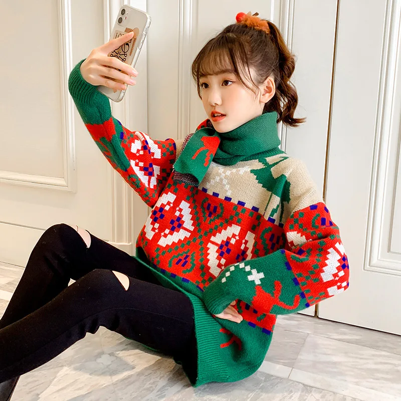 Girls Sweater Kids Coat Outwear 2021 Christmas Plus Velvet Thicken Warm Winter Autumn Tops Fleece Christmas Children's Clothing
Girls Sweater Kids Coat Outwear 2021 Christmas Plus Velvet Thicken Warm Winter Autumn Tops Fleece Christmas Children's Clothing
