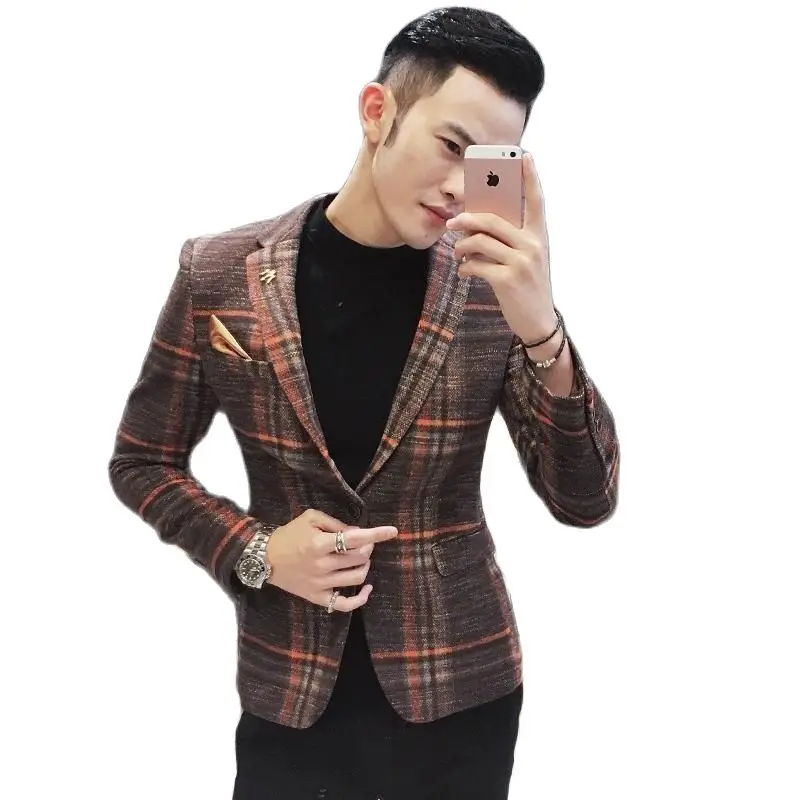 Men Blazer Designs Pop Arrival Men Plaid Coat Vintage Party Slim Fit Wool Blend Blazer Styles Men Jacket (Size M~3XL)
Men Blazer Designs Pop Arrival Men Plaid Coat Vintage Party Slim Fit Wool Blend Blazer Styles Men Jacket (Size M~3XL)