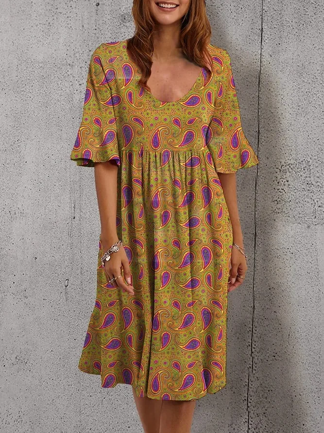 Womens Summer Dress Plus Size O Neck Short Sleeve Flower Print Dresses Ladies Loose Dresses Vintage Boho Beach Dress 2021 S-5XL
Womens Summer Dress Plus Size O Neck Short Sleeve Flower Print Dresses Ladies Loose Dresses Vintage Boho Beach Dress 2021 S-5XL