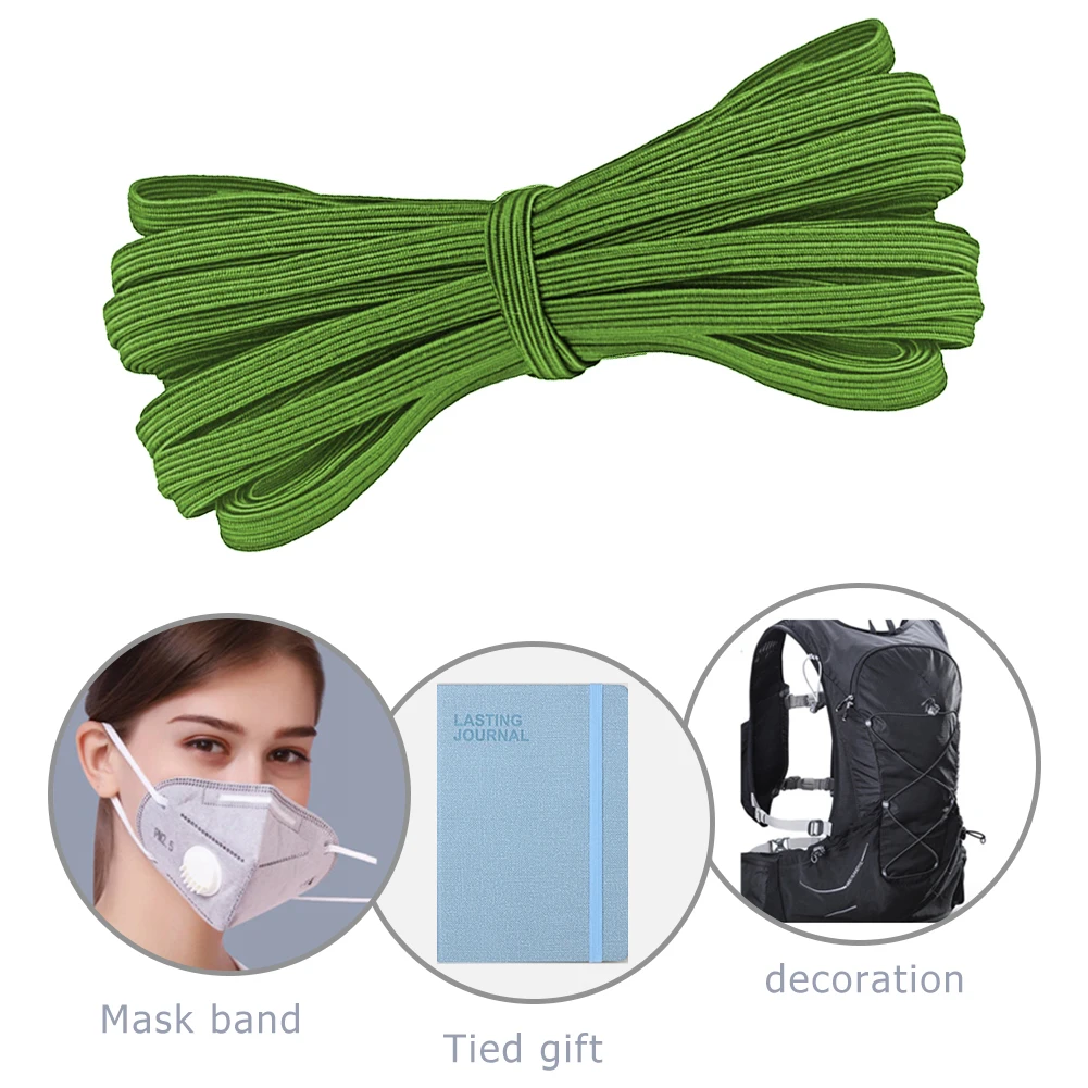 1 Roll 5 Yards 6mm Spool Elastic Band 10 Colors for DIY Masks Stretch Sewing Rope
1 Roll 5 Yards 6mm Spool Elastic Band 10 Colors for DIY Masks Stretch Sewing Rope