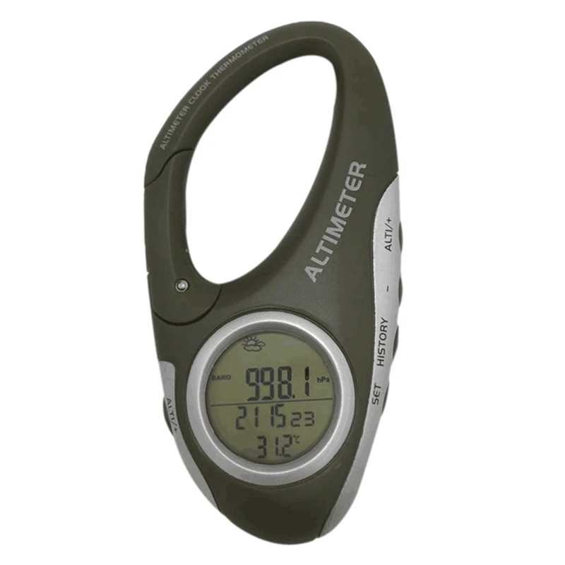 Electronic Altimeter Carabiner Altimeter Handheld Thermometer Outdoor Fishing Weather Forecast Mode Meter Outdoor Gadget
Electronic Altimeter Carabiner Altimeter Handheld Thermometer Outdoor Fishing Weather Forecast Mode Meter Outdoor Gadget