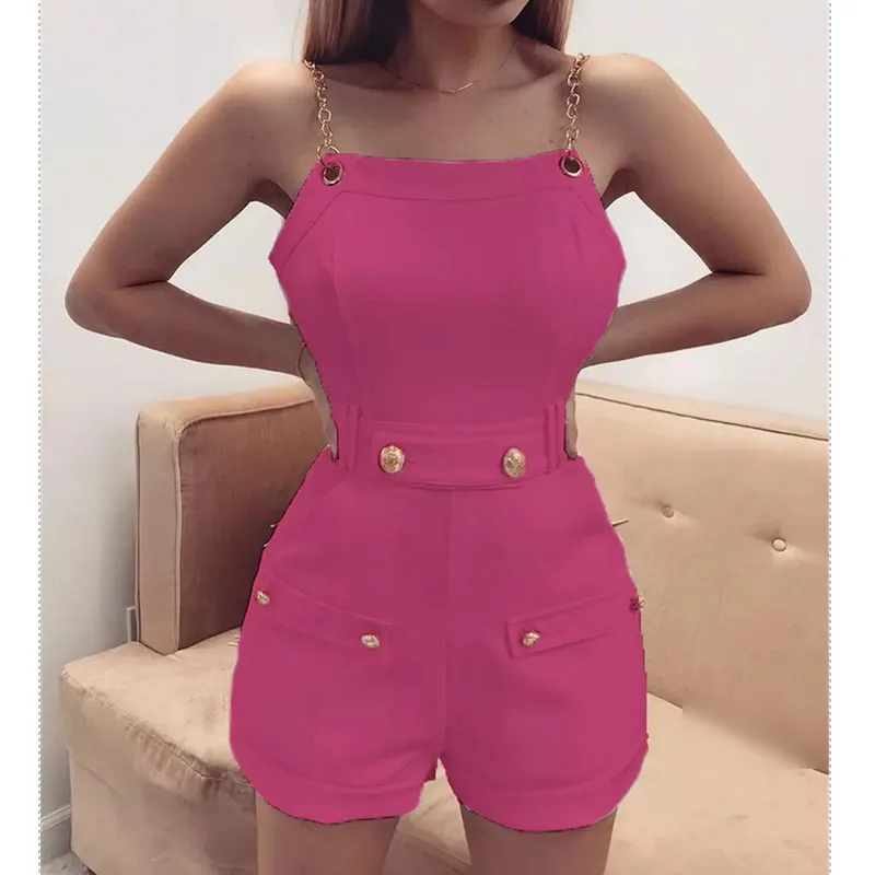Women's Sleeveless Square Neck Playsuit Chian Button Solid Short Romper Female Sexy Slim Summer Shorts Overalls Jumpsuit Leotard
Women's Sleeveless Square Neck Playsuit Chian Button Solid Short Romper Female Sexy Slim Summer Shorts Overalls Jumpsuit Leotard