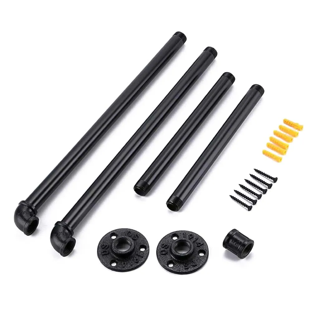 Hanging Shelf Easy Install Wall Mounted Bedroom Clothes Rack Garment Black 2 Base Home Rustic Industrial Pipe Iron Space Saving 
Hanging Shelf Easy Install Wall Mounted Bedroom Clothes Rack Garment Black 2 Base Home Rustic Industrial Pipe Iron Space Saving