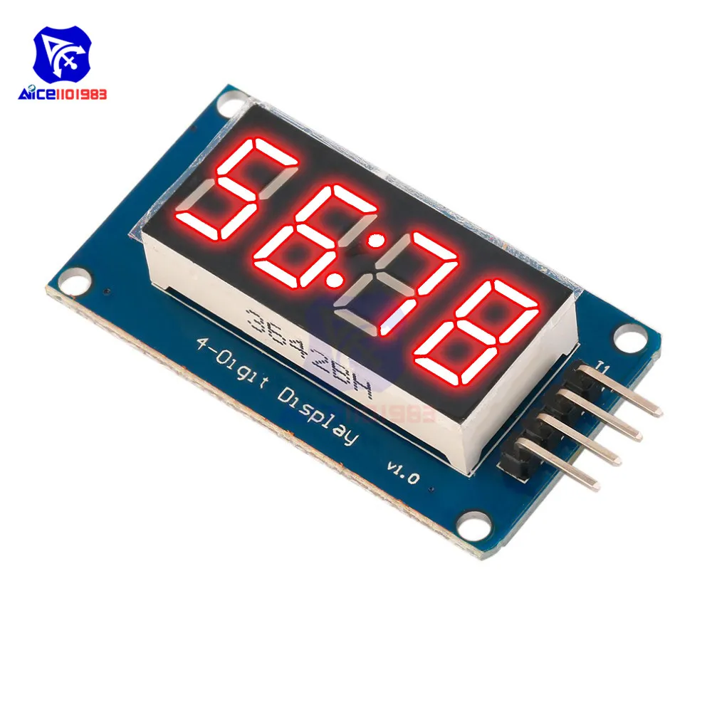 Diymore 2 шт./лот TM1637 0 36 дюймов 4-битный светодиодный дисплей модуль 7-сегментные часы