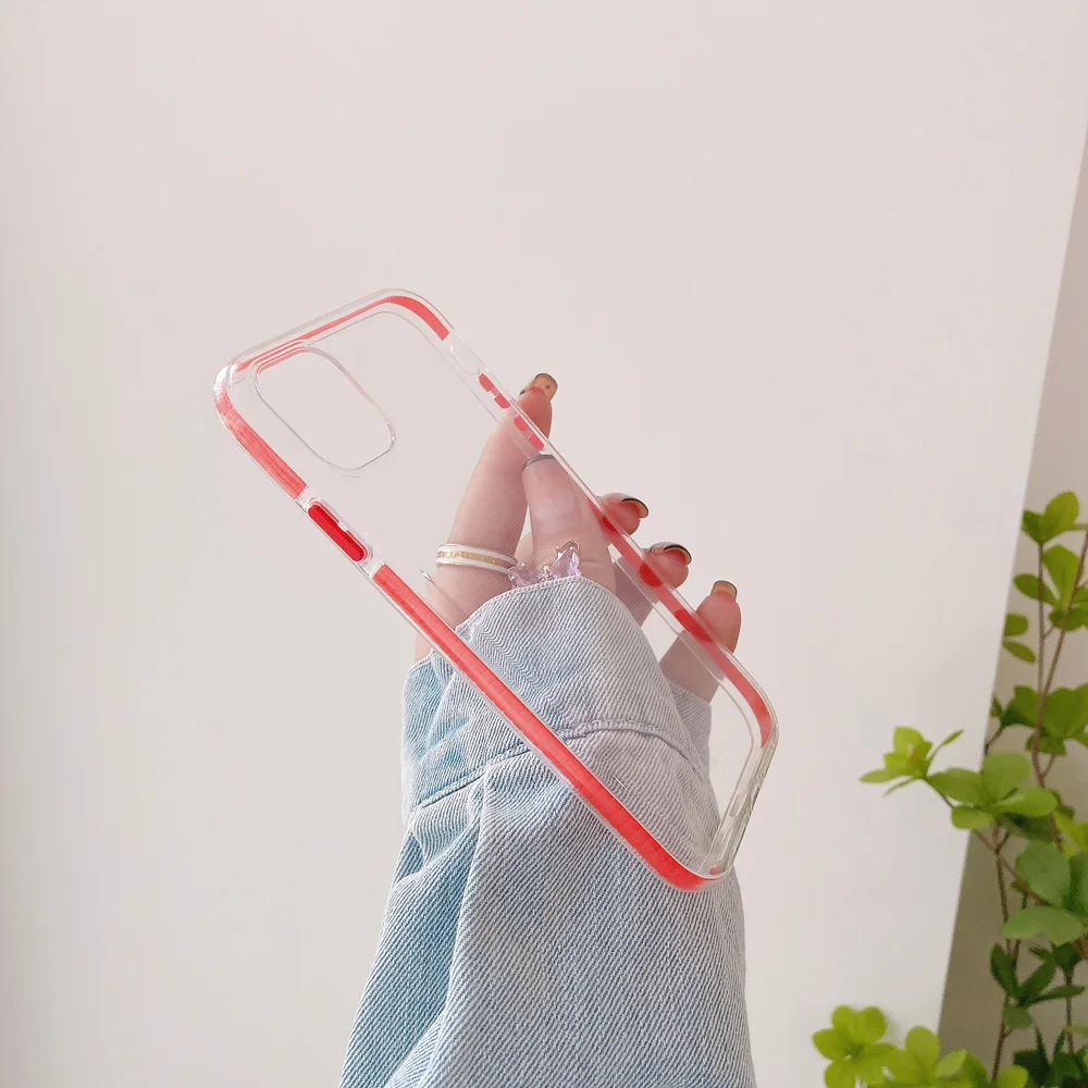 Transparent Colorful Bumper Phone Case For iphone 11 12 Pro Max XS X XR 7 8 6 6S Plus Color Soft Silicone Shockproof Cover
Transparent Colorful Bumper Phone Case For iphone 11 12 Pro Max XS X XR 7 8 6 6S Plus Color Soft Silicone Shockproof Cover