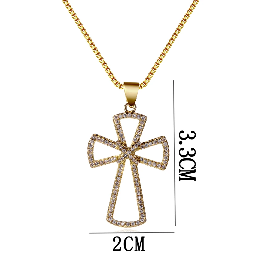 Fashion Simple Shiny Hollow Religious Cross Necklace For Women Men Trendy Unisex Cubic Zirconia Rhinestone Cross Pendant Jewelry
Fashion Simple Shiny Hollow Religious Cross Necklace For Women Men Trendy Unisex Cubic Zirconia Rhinestone Cross Pendant Jewelry